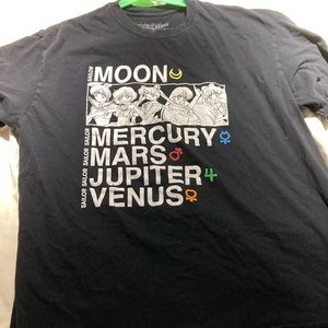 sailor moon t-shirt black size 2xl